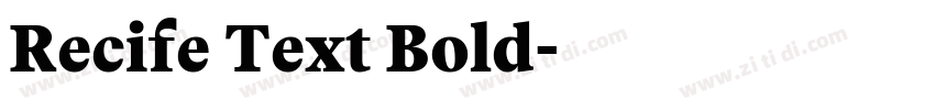 Recife Text Bold字体转换 Recife Text Bold字体转换